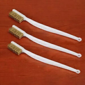 小型真鍮メッキワイヤーブラシバーベキューバーベキュー金属表面クリーニングツール×3 Small Brass Plated Wire Brush Barbecue BBQ Metal Surface Cleaning Tool x 3 【並行輸入品】