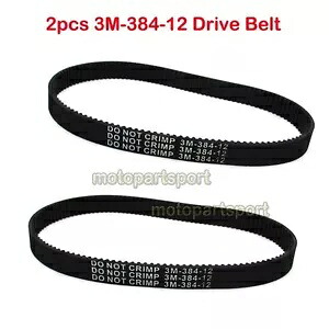 2x 3M-384-12 ドライブベルト Pulse Revolution Slither City 電動スクーター用 2x 3M-384-12 Drive Belt For Pulse Revolution Slither City Electric Scooter 【並行輸入品】