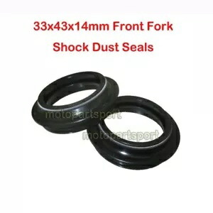 ピットダートバイク用 33x43x14mm フロントフォークショックダストシール 33x43x14mm Front Fork Shock Dust Seals For Pit Dirt Bikes 【並行輸入品】