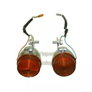 12V-10W クロム鋼ターンシグナルインジケーター ホンダ Z50 モンキーゴリラ用 12V-10W Chrome Steel Turn Signals Indicators For Honda Z50 Monkey Gorilla画像