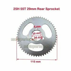 25H 55 T 歯 29 ミリメートルリアチェーンスプロケット 47cc 49cc ポケットミニバイク ATV スクーター 25H 55 T Tooth 29mm Rear Chain Sprocket 47cc 49cc Pocket Mini Bike ATV Scooter 【並行輸入品】