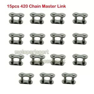 420 チェーンマスターリンク 15 個 50cc 70cc 110cc ピットバイクストンプ Thumpstar DHZ SSR 用 420 Chain Master Link 15pcs For 50cc 70cc 110cc Pit Bike Stomp Thumpstar DHZ SSR 【並行輸入品】