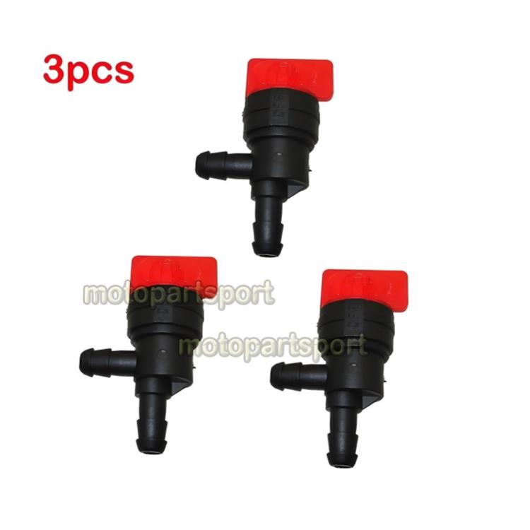 3x 燃料ガス遮断カットオフバルブタップペットコック 1/4 インチ / 90 度 Tecumseh 35857 用 3x Fuel Gas ShutOff CutOff Valve Tap Petcock 1/4\
