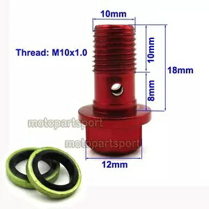 M10x1.0 バンジョーボルトピットダートバイク ATV ゴーカート油圧ブレーキオイルクーラー原付 M10x1.0 Banjo Bolt For Pit Dirt Bike ATV GoKart Hydraulic Brake Oil Cooler Moped 【並行輸入品】