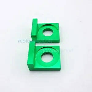 15mm チェーン アクスル アジャスター グリーン 50 70 110 cc XR CRF KLX SSR ピットダートバイク ATV 用 15mm Chain Axle Adjuster Green For 50 70 110 cc XR CRF KLX SSR Pit Dirt Bike ATV 【並行輸入品】