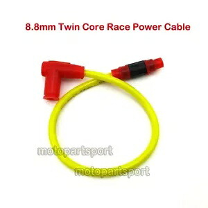 8.8 ミリメートルツインコアレース電源ケーブル点火コイル ATV ピットダートバイク原付スクーター 8.8mm Twin Core Race Power Cable Ignition Coil ATV Pit Dirt Bike Moped Scooter 【並行輸入品】
