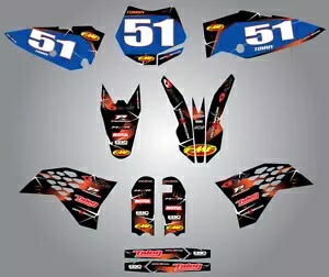 フルカスタムグラフィックキット バーブスタイルステッカー KTM 50 2009 - 2015 に適合 Full Custom Graphics Kit Barbed Style stickers to fit KTM 50 2009 - 2015 【並行輸入品】
