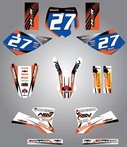 カスタムグラフィックスフルキット - KTM 50 - 2002 - 2008 に適合する STORM STYLE ステッカーキット Custom Graphics full Kit - STORM STYLE sticker kit to fit KTM 50 - 2002 - 2008 【並行輸入品】