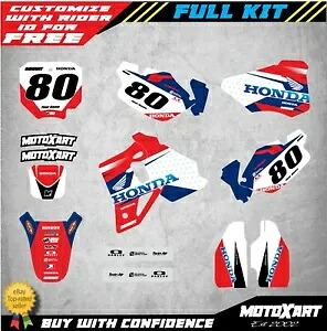 カスタムデカールキットホンダ CR 80 1996 - 2002 ボルトスタイルステッカーキットグラフィックス Custom decal Kit for HONDA CR 80 1996 - 2002 VOLT Style sticker kit graphics 【並行輸入品】
