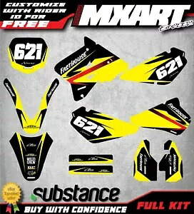 カスタムグラフィック、フルキットスズキ RM 85 - 2000 - 2016 MAX スタイルステッカー Custom graphics, full kit for Suzuki RM 85 - 2000 - 2016 MAX Style stickers 【並行輸入品】