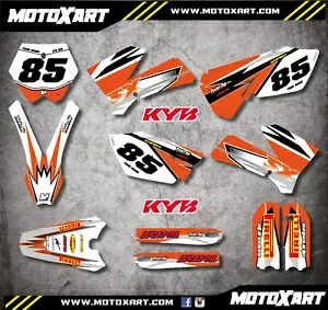 フルグラフィックキット SHOCKWAVE STYLE デカール KTM 85 SX 2006 - 2012 モデルに適合 Full Graphic Kit SHOCKWAVE STYLE decals Fits KTM 85 SX- 2006 - 2012 models 【並行輸入品】