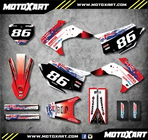 カスタムグラフィックスフルキットホンダ CRF 150F 2015 - 2018 オーストラリアスタイルステッカー Custom Graphics Full Kit For Honda CRF 150F 2015 - 2018 AUSSIE style stickers 【並行輸入品】