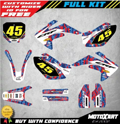 ホンダ CRF 150 R 2007 - 2021 ホークスタイルステッカーに適合するカスタムグラフィックスフルキット Custom Graphics Full Kit to Fit Honda CRF 150 R 2007 - 2021 HAWK STYLE stickers 【並行輸入品】