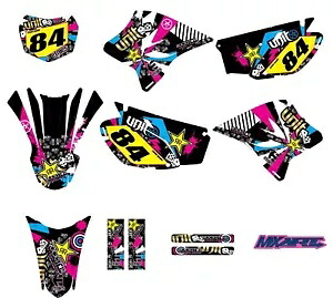ホンダ CRF 230 F 2008 - 2014 カスタム グラフィック キット RUSH スタイル デカール/ステッカー Honda CRF 230 F 2008 - 2014 Custom Graphic kit RUSH style decals / stickers 【並行輸入品】