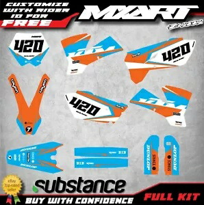 グラフィックス KTM SX 2003 2004 モデルフックシアンスタイルデカールキットステッカーキット Graphics for KTM SX 2003 2004 models HOOK CYAN style decal kit sticker kit 【並行輸入品】