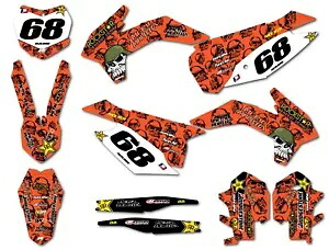 カスタムグラフィック、フルキット KTM 150 SX 2013 2014 2015 に適合するメタルスタイルステッカー Custom graphics, full kit Metal style stickers to fit KTM 150 SX 2013 2014 2015 【並行輸入品】|カスタムパーツ WORLD倉庫