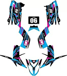 Yamaha Raptor 90 YFM QUAD ATV 2022 グラフィックスキット DUKE スタイルステッカーキット Yamaha Raptor 90 YFM QUAD ATV 2022 graphics kit DUKE Style sticker kit 【並行輸入品】