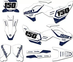 デカールキット ハスクバーナ FC 250 2023 2024 モデル ハンマーホワイトスタイルステッカーに適合 Decal Kit to Fit Husqvarna FC 250 2023 2024 model Hammer White Style stickers 【並行輸入品】