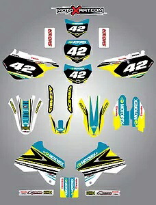 スズキ DRZ 400 / 2000 - 2015 ステッカー STRIKE スタイル カスタム グラフィック キット / デカール Suzuki DRZ 400 / 2000 - 2015 stickers STRIKE style Custom Graphic Kit / decals 【並行輸入品】｜カスタムパーツ WORLD倉庫