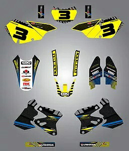 フルカスタムグラフィックキット - ファクトリースタイル - スズキ DRZ 400 / 2000 - 2014 Full Custom Graphic Kit - FACTORY STYLE - Suzuki DRZ 400 / 2000 - 2014 【並行輸入品】
