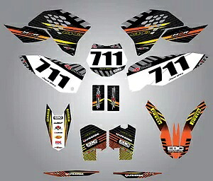 KTM SX 2007 - 2010 ファクトリースタイルのカスタムグラフィックフルステッカーキット Custom graphics for KTM SX 2007 - 2010 FACTORY STYLE full sticker kit 【並行輸入品】