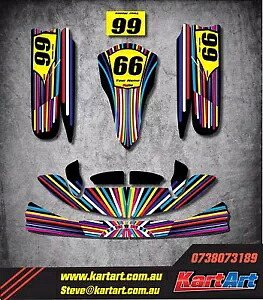 トニーカート OTK 士官候補生/ルーキー フルカスタム KART ART ステッカーキット VIVID STYLE デカール Tony Kart OTK cadet / Rookie full custom KART ART sticker kit VIVID STYLE decals 【並行輸入品】 59,290円