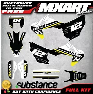 グラフィックキット ハスクバーナ TE FE 2020 2021 デカールキットステッカー ヒーロースタイルデカール Graphics kit Husqvarna TE FE 2020 2021 decal kit stickers HERO style decals 【並行輸入品】