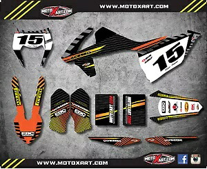 カスタムグラフィックス KTM EXC 2017 - 2018 ファクトリースタイルフルステッカーキット Custom graphics for KTM EXC 2017 - 2018 FACTORY style full sticker kit 【並行輸入品】