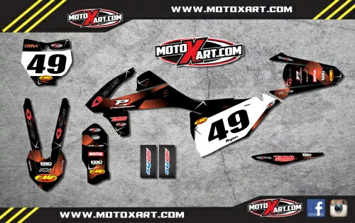 カスタムグラフィックスフルキット - BARBED STYLE - KTM SX SXF 2016 に適合するステッカー Custom Graphics full Kit - BARBED STYLE - stickers to fit KTM SX SXF 2016 【並行輸入品】
