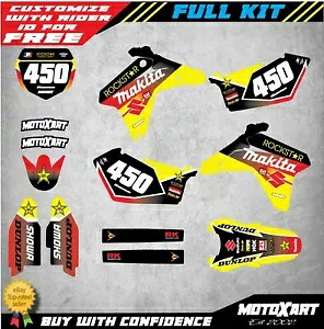 スズキ RMZ 450 2005 2006 PODIUM STYLE デカールに適合するカスタムグラフィックスフルキット Custom Graphics Full Kit to Fit Suzuki RMZ 450 2005 2006 PODIUM STYLE decals 【並行輸入品】
