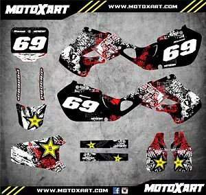 カスタムグラフィックス、フルキットホンダ CR 125 1998 1999 グラフィティスタイルステッカー Custom Graphics, Full Kit For HONDA CR 125 1998 1999 GRAFFITI STYLE stickers 【並行輸入品】