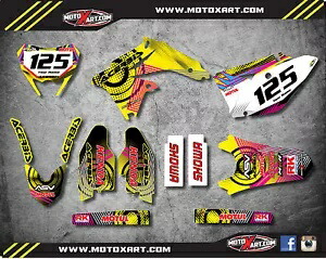 スズキ RMX 450 2010 - 2017 フルカスタムステッカーキット NEON スタイルステッカー Suzuki RMX 450 2010 - 2017 Full custom sticker kit NEON Style stickers 【並行輸入品】