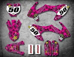 フルカスタムグラフィックキットメタルピンクスタイルステッカーは、KTM 50 SX 2016 - 2020に適合します。 Full Custom Graphic Kit METAL PINK STYLE stickers fits KTM 50 SX 2016 - 2020 【並行輸入品】