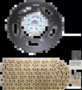 ボルテックス チェーンとスプロケット キット ブラック CKG7618 Vortex Chain and Sprocket Kit Black CKG7618 【並行輸入品】