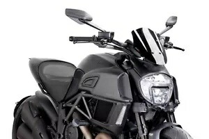 PUIG フロントスクリーン ネイキッド N.G.ドゥカティ ディアベル 14-18 SCH 用スポーツ調整可能- PUIG WINDSCREENS NAKED N.G. SPORT ADJUSTABLE FOR DUCATI DIAVEL 14-18 SCH- 【並行輸入品】