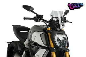 PUIG フロントスクリーン ネイキッド N.G.スポーツ調整可能 DUCATI DIAVEL 1260 S 20- PUIG WINDSCREENS NAKED N.G. SPORT ADJUSTABLE FOR DUCATI DIAVEL 1260 S 20- 【並行輸入品】