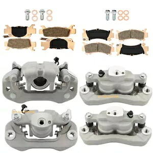 フロント + リアブレーキキャリパー 4 個 パッド付き ホンダ パイオニア 1000 1000-5 2016-2023用 4pcs Front + Rear Brake Calipers w/pads for Honda Pioneer 1000 1000-5 2016-2023 【並行輸入品】