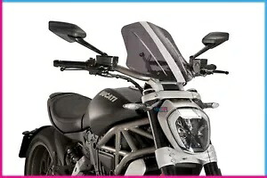 PUIG フロントスクリーン ネイキッド N.G.ツーリング調整可能 ドゥカティ S ディアベル 2017- PUIG WINDSCREENS NAKED N.G. TOURING ADJUSTABLE FOR DUCATI S DIAVEL 2017- 【並行輸入品】｜カスタムパーツ WORLD倉庫
