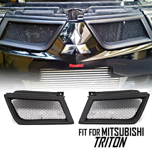 マットマットブラックネットグリルグリルプラスチック ABS 三菱トライトン L200 2005-2013 Matt Matte Black Net Grille Grill Plastic Abs Mitsubishi Triton L200 2005-2013 【並行輸入品】