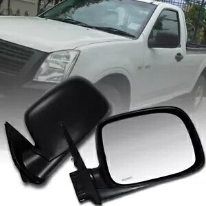 ブラックサイドドアミラーマニュアルいすゞ D-MAX DMAX ロデオ 2002 2011 に適合 BLACK SIDE DOOR MIRROR MANUAL FIT FOR ISUZU D-MAX DMAX RODEO 2002 2011 【並行輸入品】|カスタムパーツ WORLD倉庫