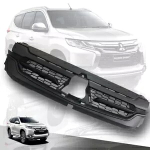 マットマットブラック フロントグリル グリル 三菱パジェロスポーツ 2015 2018 MATTE MATT BLACK FRONT GRILLE GRILL MITSUBISHI PAJERO SPORT 2015 2018 【並行輸入品】