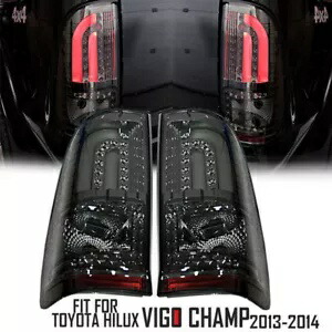 スモーク Led テールランプリアライトトヨタハイラックス Vigo チャンプ MK7 2011-2015 Smoke Led Tail Lamp Rear Light Fit For Toyota Hilux Vigo Champ MK7 2011-2015 【並行輸入品】