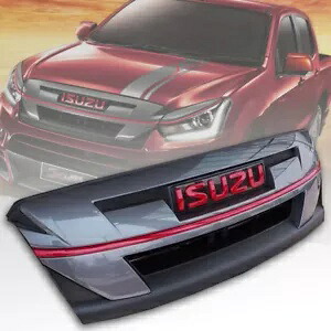 グレーフロントグリルグリルレッドラインいすゞ D-MAX DMAX 15-2020 GREY FRONT GRILLE GRILL RED LINE FOR ISUZU D-MAX DMAX 15-2020 【並行輸入品】