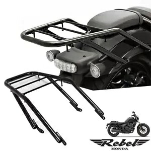 ブラック リア ラゲッジ キャリー キャリア ラック ボックス バッグ バー ホンダ レベル CMX300 500 2017-24 BLACK REAR LUGGAGE CARRY CARRIER RACK BOX BAG BAR HONDA REBEL CMX300 500 2017-24 【並行輸入品】
