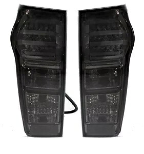 LED テールライト リア ティント ブラック スモーク ダーク レンズ いすゞ DMAX D-MAX 2012-2019用 LED TAIL LIGHT REAR TINT BLACK SMOKE DARK LEN FOR ISUZU DMAX D-MAX 2012-2019 【並行輸入品】
