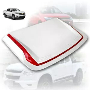 フードスクープボンネットトリムカバーホワイトレッドシボレーコロラドMY17 2011-24用 HOOD SCOOP BONNET TRIM COVER WHITE RED FIT FOR CHEVROLET COLORADO MY17 2011-24 【並行輸入品】｜カスタムパーツ WORLD倉庫