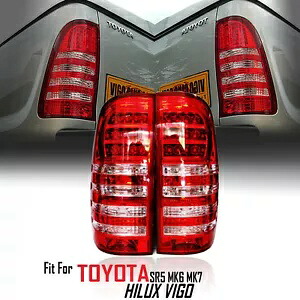 1 ペア赤色 LED テールライトトヨタハイラックスヴィーゴ SR5 MK6 05-11 チャンプ MK7 2011-14 1 PAIR Red LED Tail Light FOR TOYOTA Hilux Vigo SR5 MK6 05-11 Champ MK7 2011-14 【並行輸入品】