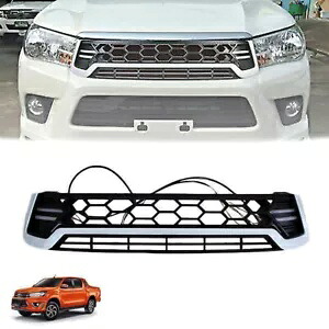 フロント デイタイム ホワイト グリル グリル LED DRL フィット トヨタ ハイラックス Revo M70 M80 15-2018 Front Daytime White Grille Grill LED DRL FIT Toyota Hilux Revo M70 M80 15-2018 【並行輸入品】