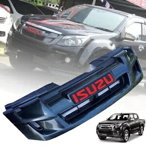 グロスブラック フロントグリル グリル レッドロゴ いすゞ D-MAX DMAX ブレード 2012-2014 GLOSS BLACK FRONT GRILLE GRILL RED LOGO ISUZU D-MAX DMAX BLADE 2012-2014 【並行輸入品】