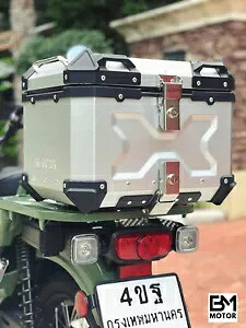 45L シルバー リアラック 荷物ハードボックスケース ホンダ CT125 トレイルハンター 2020-2024 45L SILVER REAR RACK LUGGAGE HARD BOX CASE HONDA CT125 TRAIL HUNTER 2020-2024 【並行輸入品】